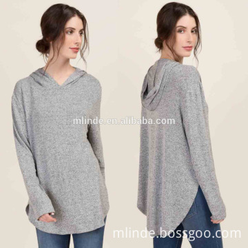 OEM Casual Style Women Fashion Long Sleeve Hoodie Top Women Wholesale Custom Made in China